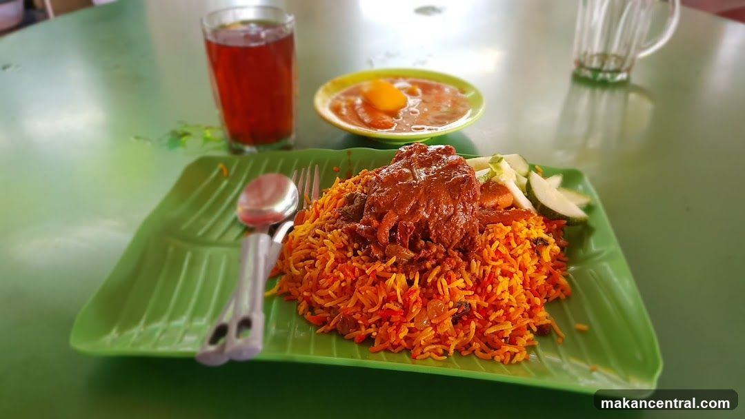 Food on green table
