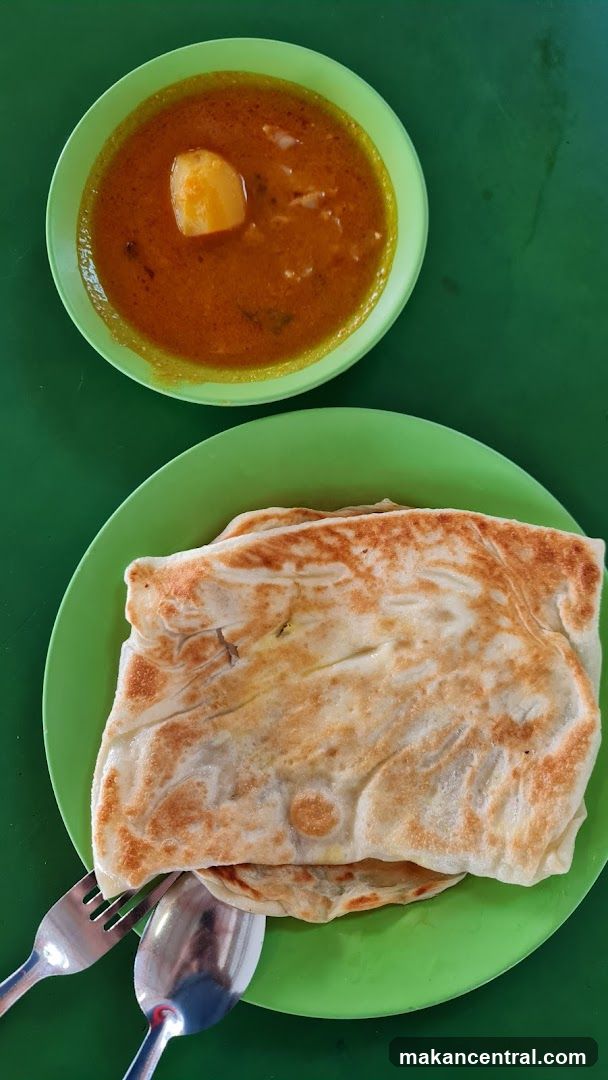 Food served on green plates