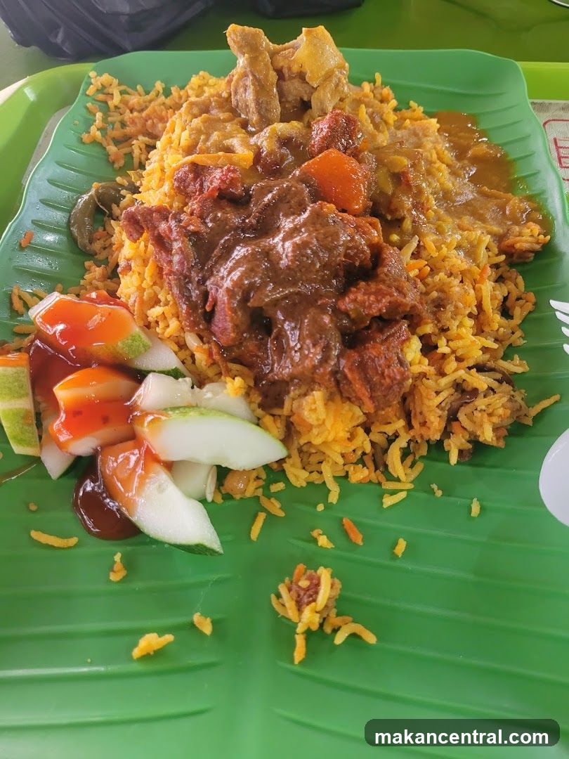 Food on green plate