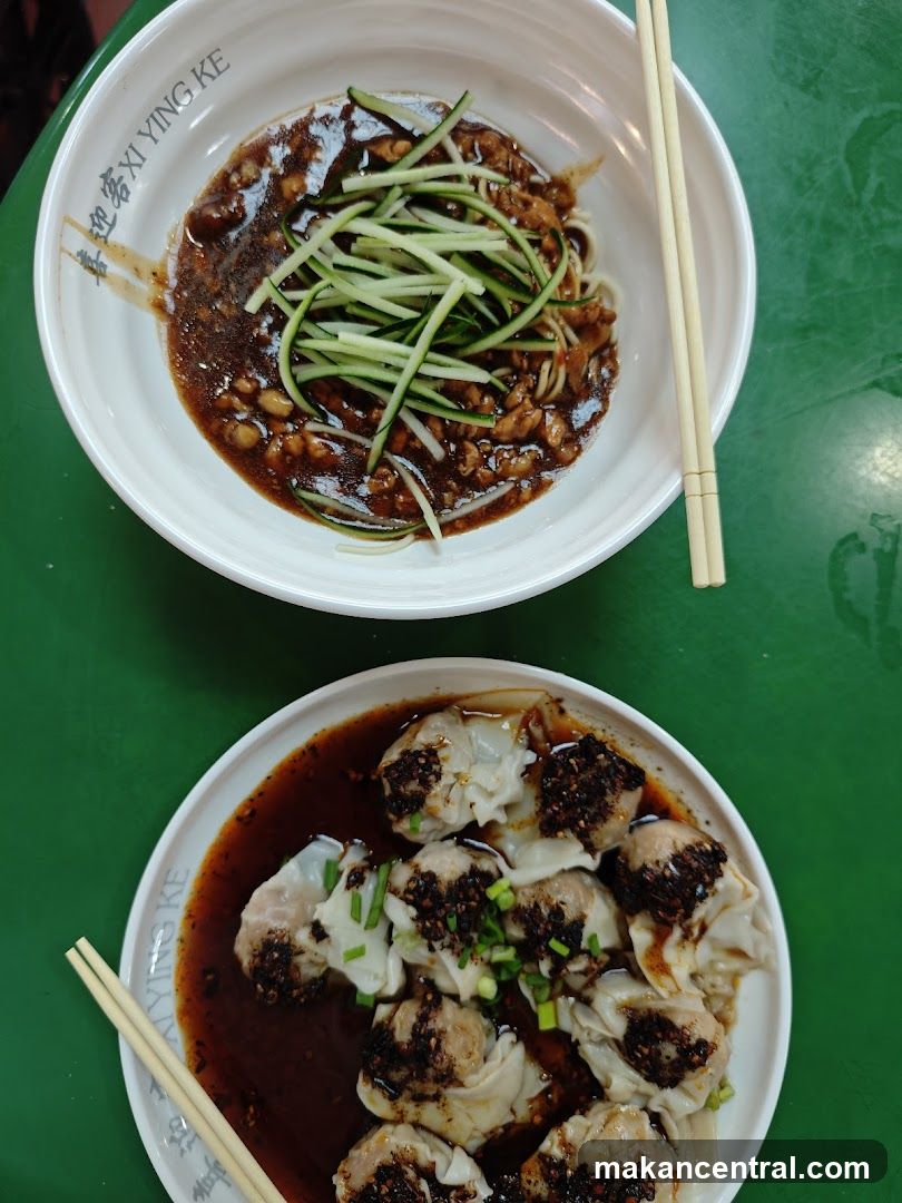 Food on green table