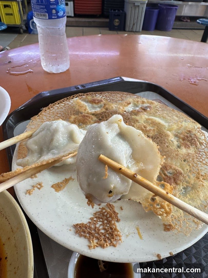 Food at a dining table