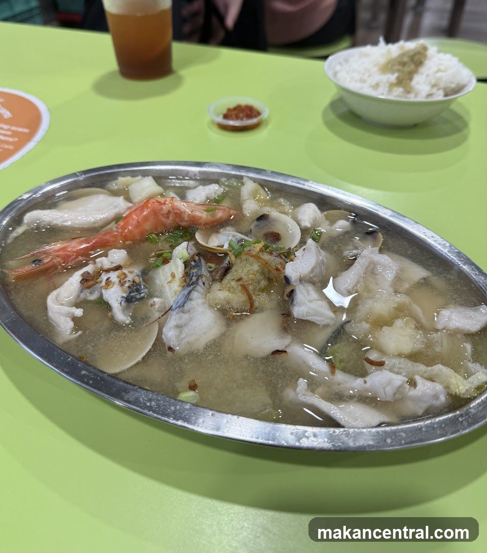 Seafood Soup at Food Stall