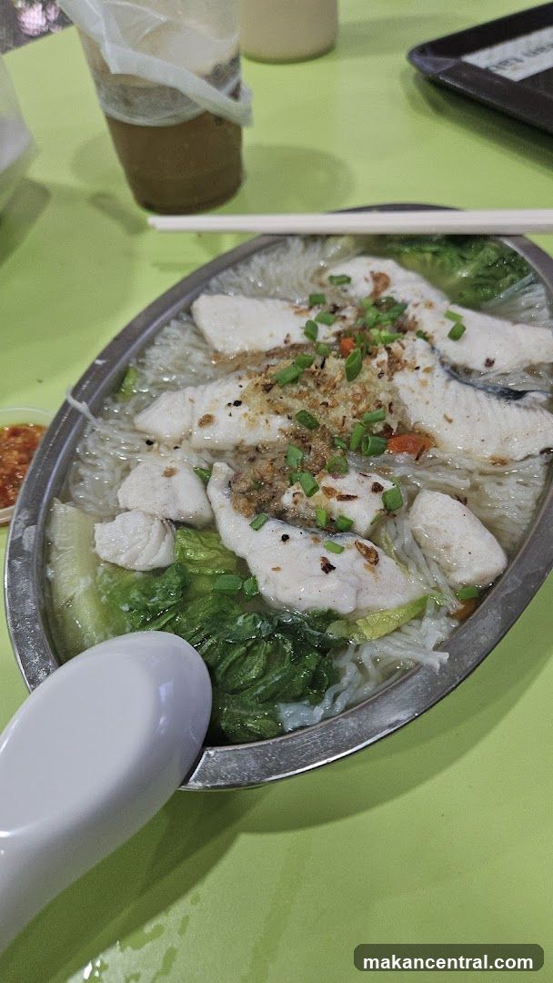 Food at a dining table