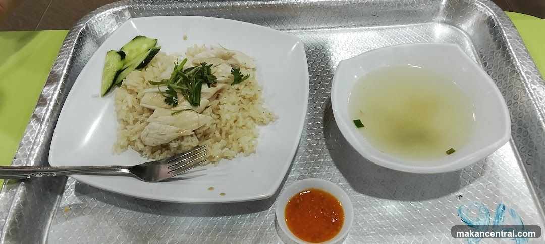 Hainanese chicken rice meal
