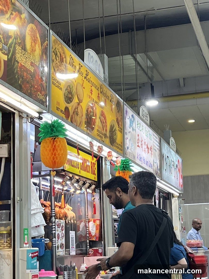 Food stall interior with customers