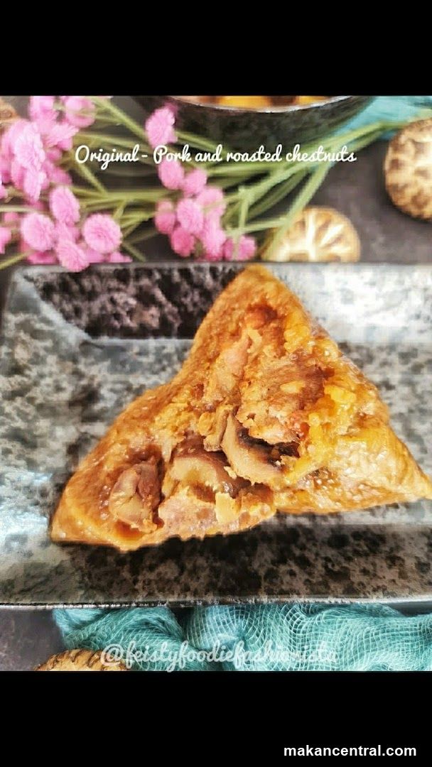 Pork and Roasted Chestnuts Triangular Food Item