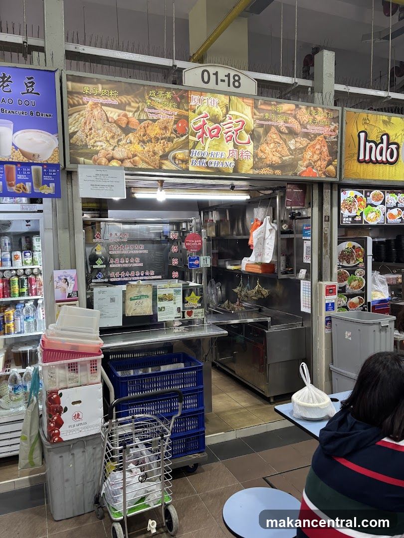 Food stall interior at market