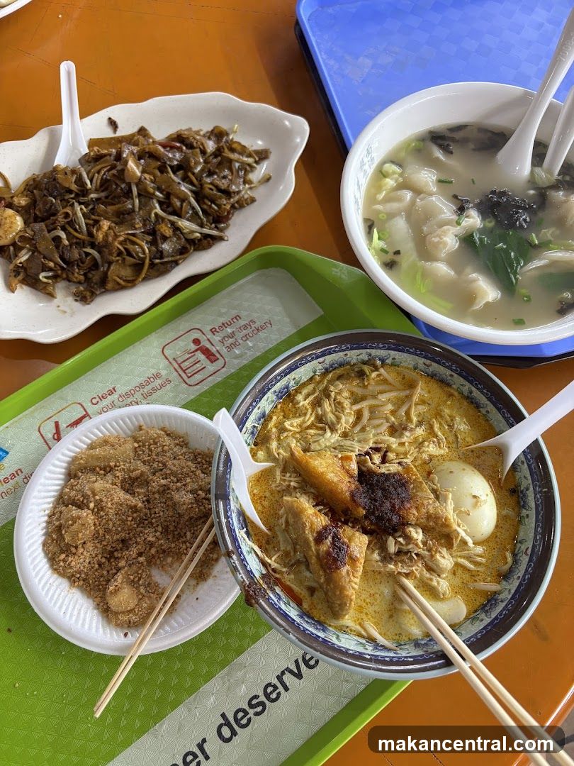 Food served at a hawker stall