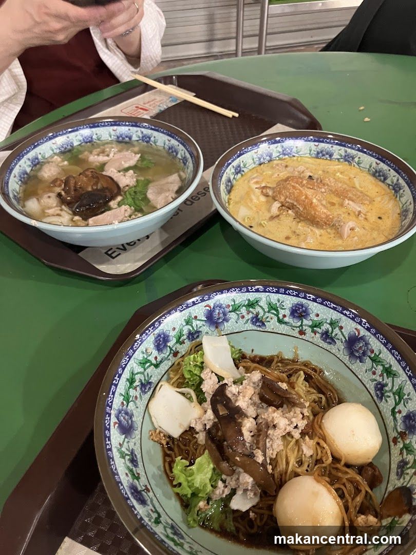 Food at a dining table
