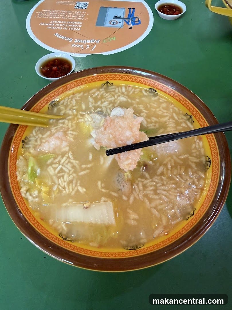 Food at a dining table