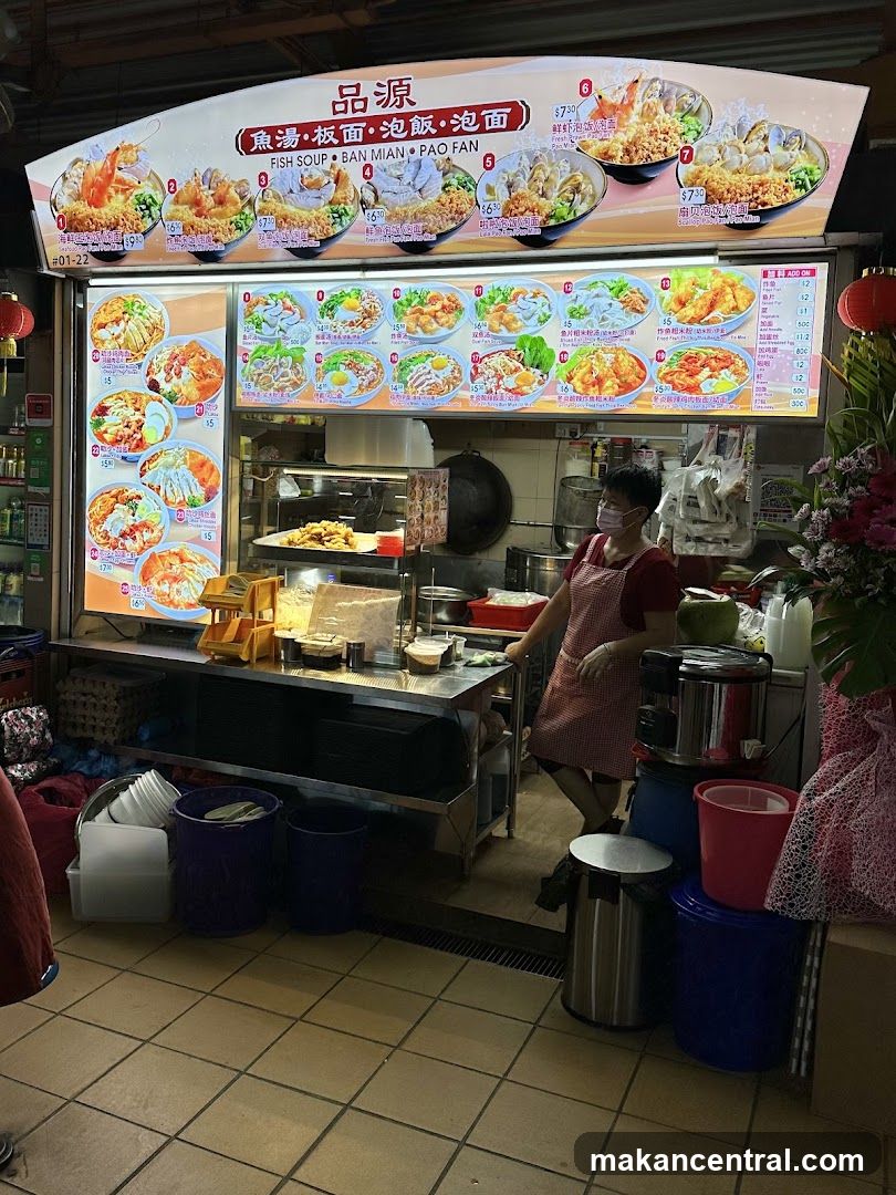 Food stall interior