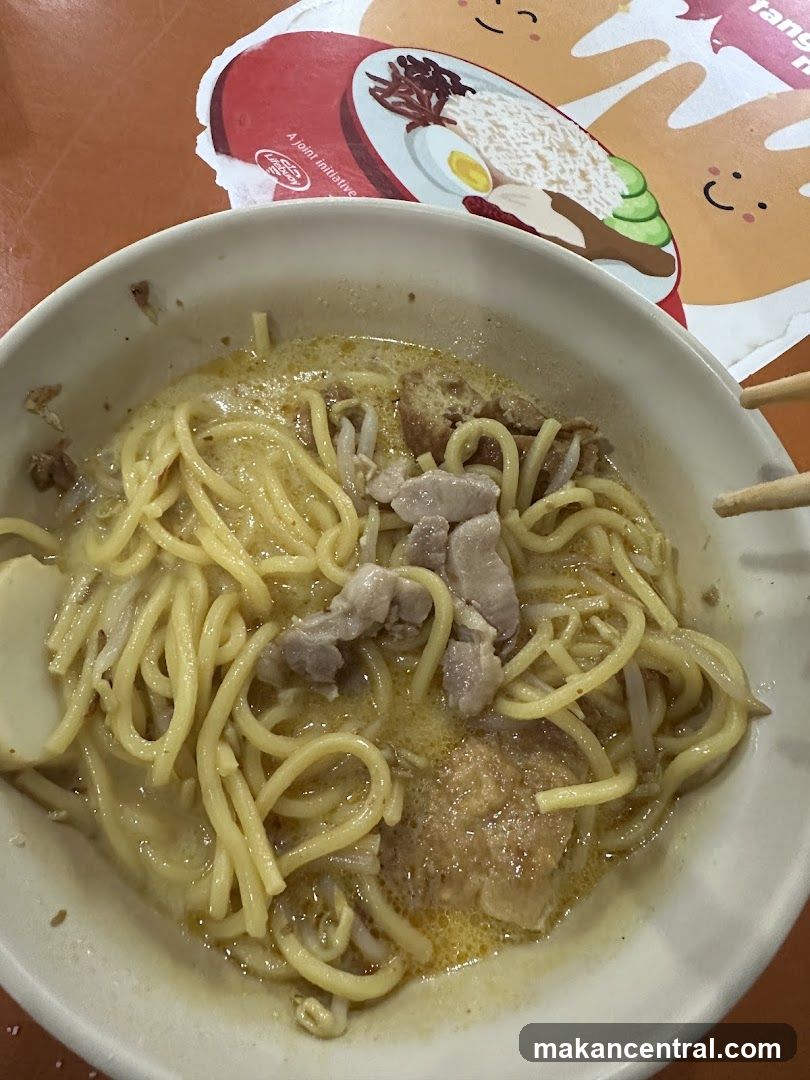 Noodle dish with chopsticks