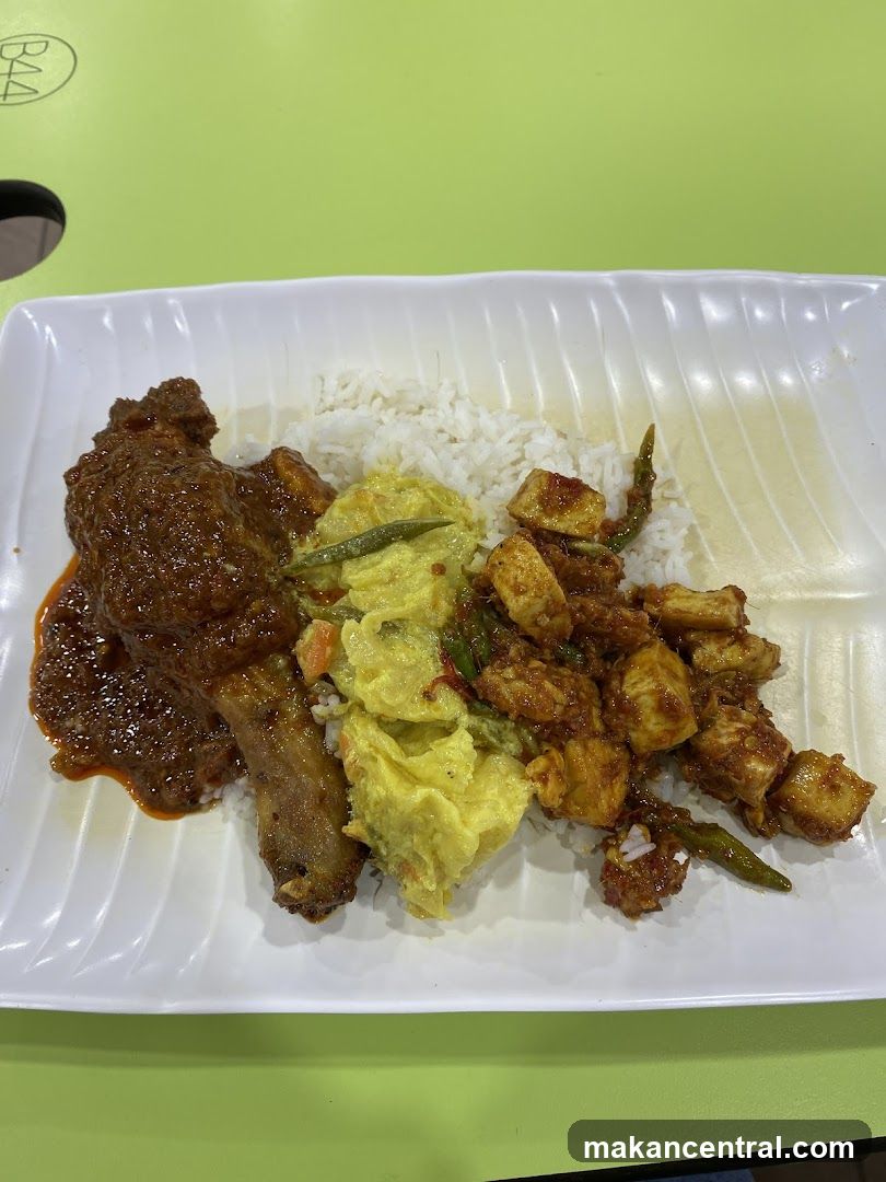 Food Plate on Green Table