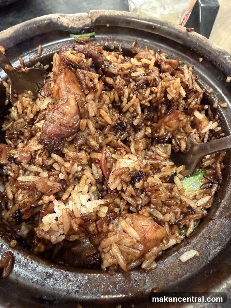 Close-up of rice dish in clay pot