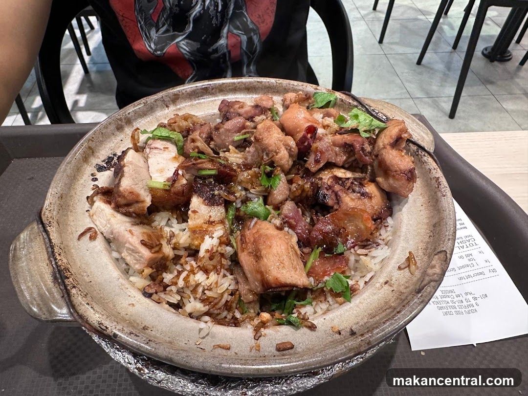 Food served in clay pot