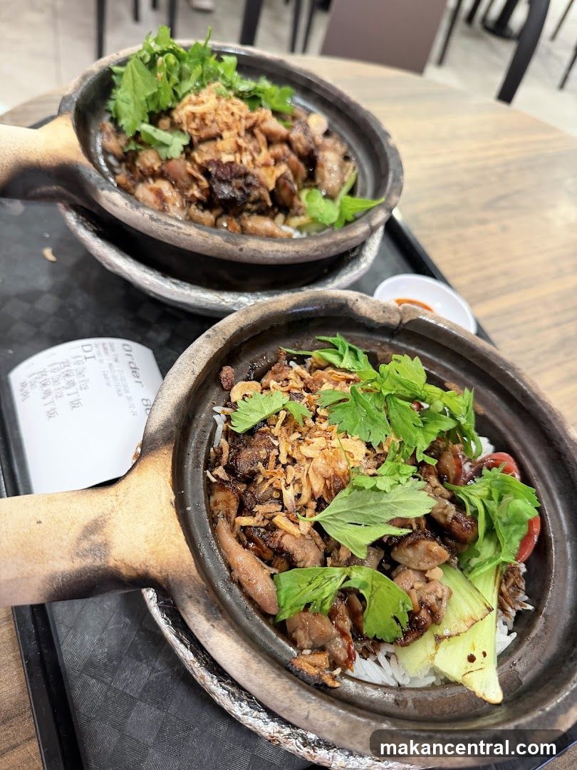 Food served in clay pots