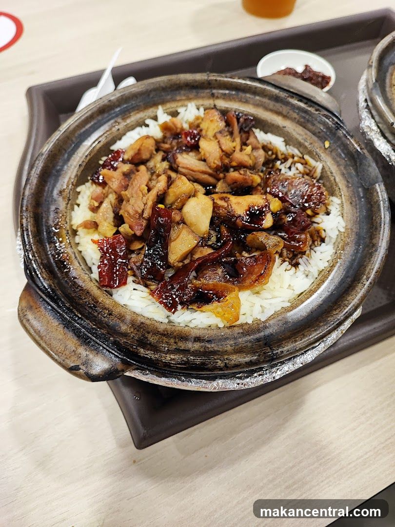 Food served in clay pot