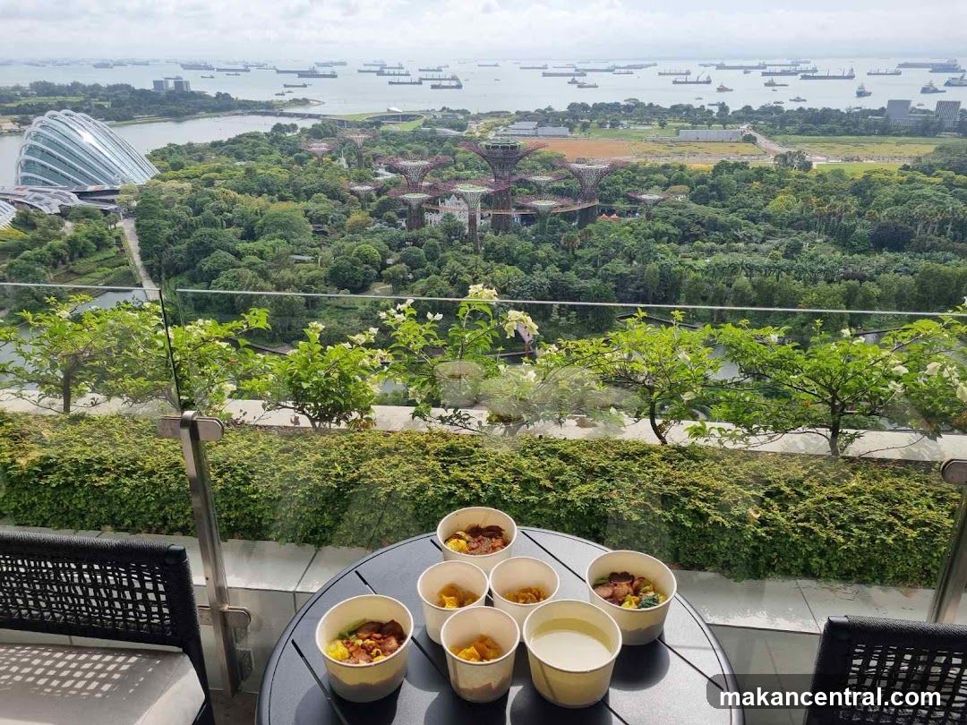 Balcony View with Food Bowls