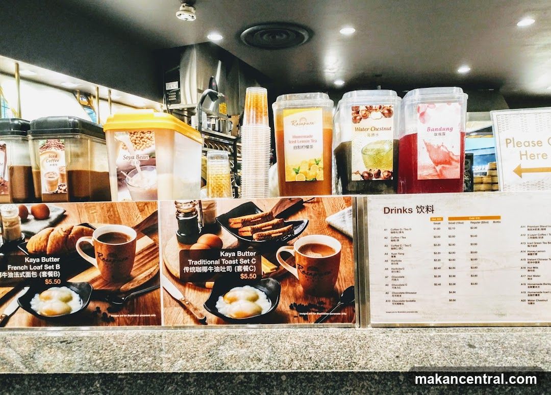 Counter View of Food and Drink Station