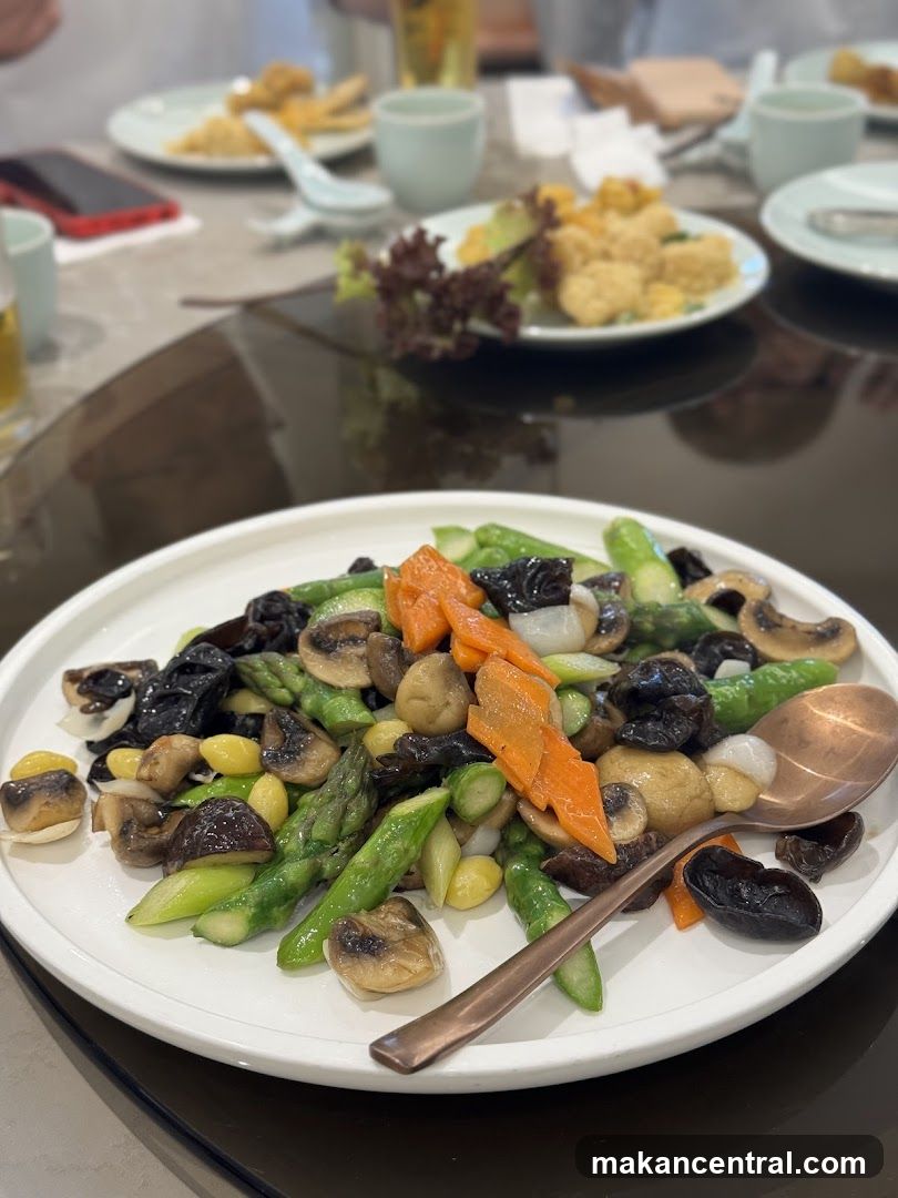 Dining Table with Stir-Fried Vegetables