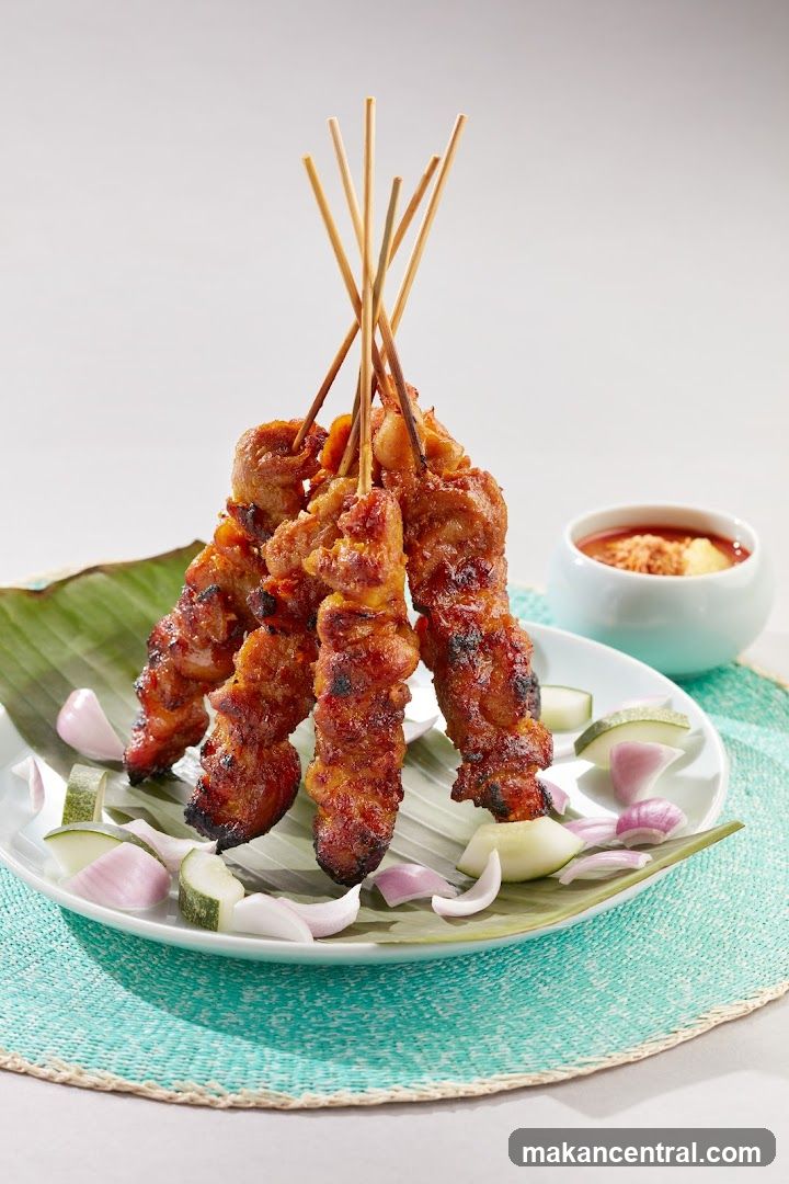 Grilled Meat Skewers with Sauce