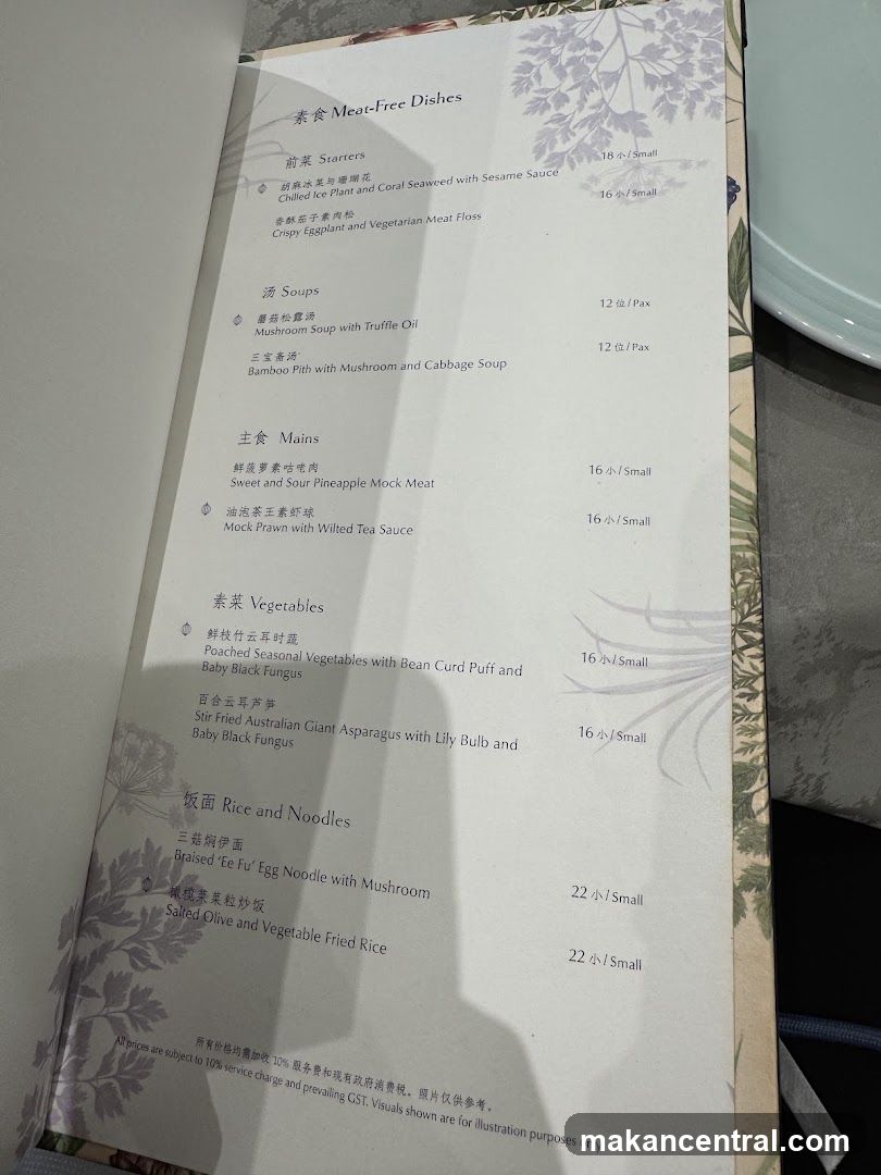 Vegetarian Menu