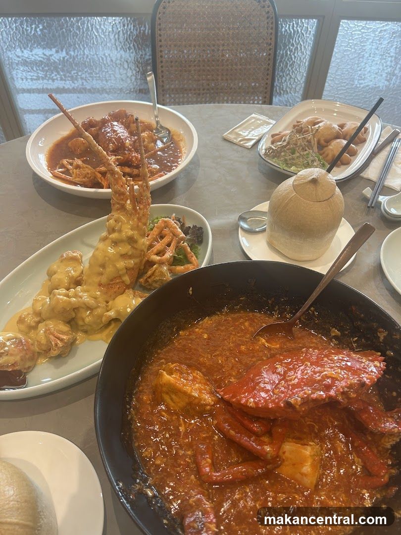Dining Table with Seafood Dishes