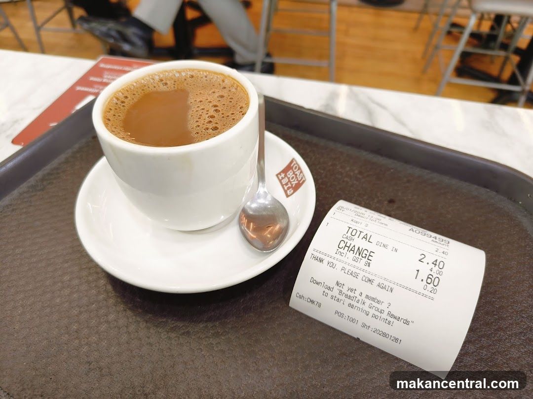 Coffee Order at Toast Box