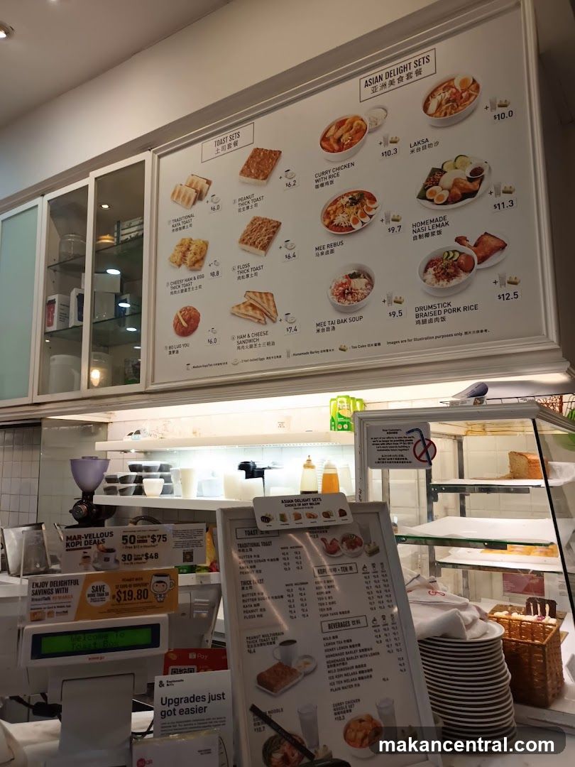 Asian Delight Sets and Toast Sets Menu Board