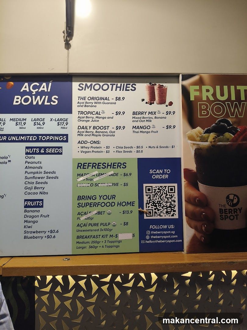 The Berry Spot Menu