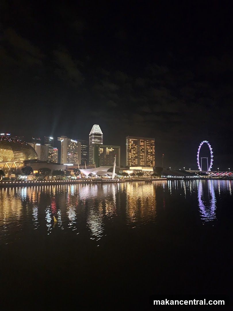 Nighttime Cityscape Reflection