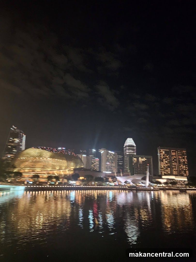 Nighttime Cityscape Reflection