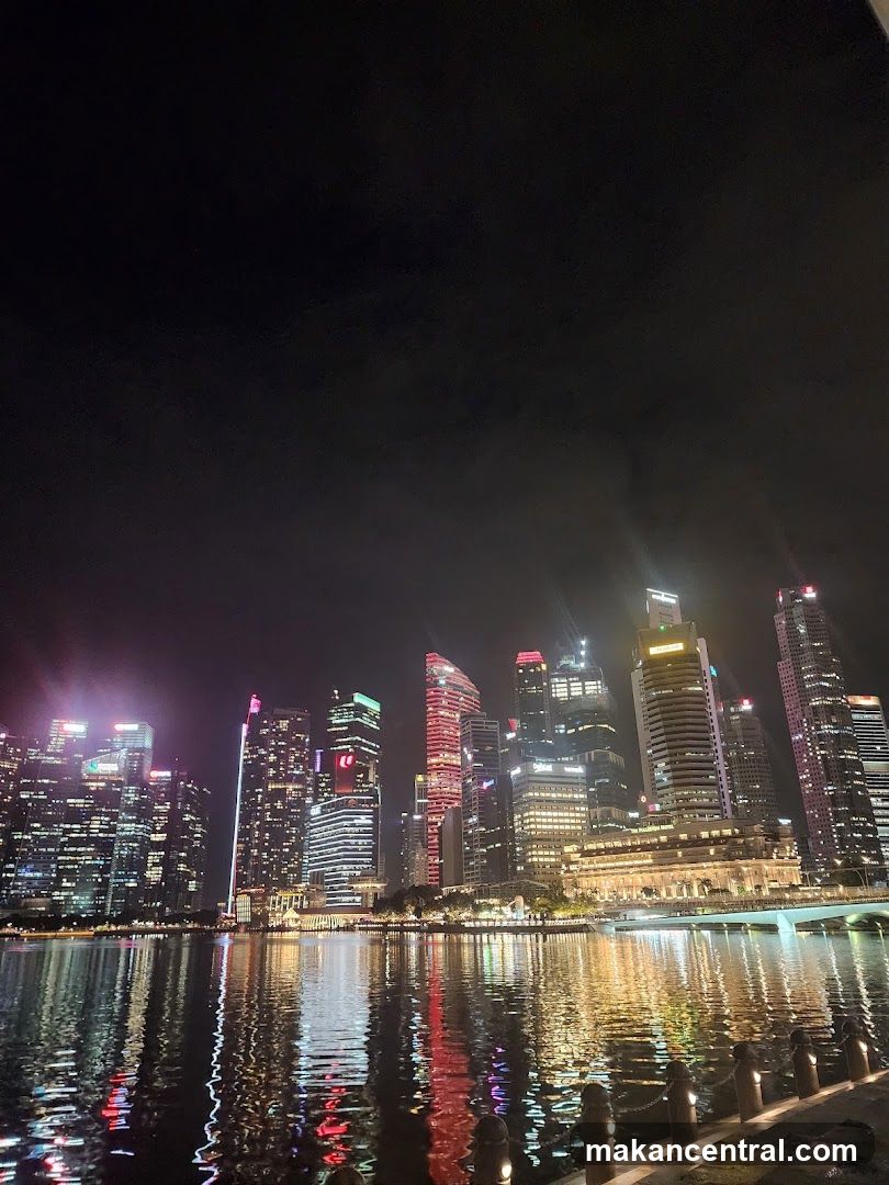 Nighttime Cityscape Reflection