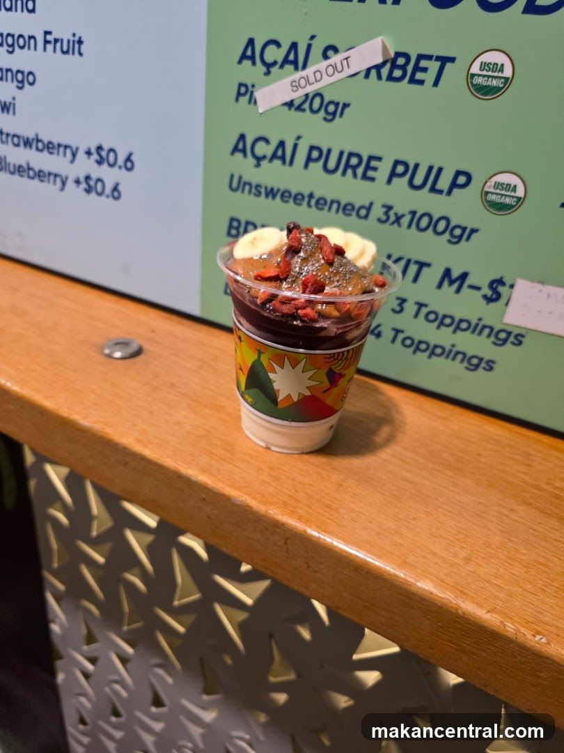 Açaí Smoothie Cup on Counter