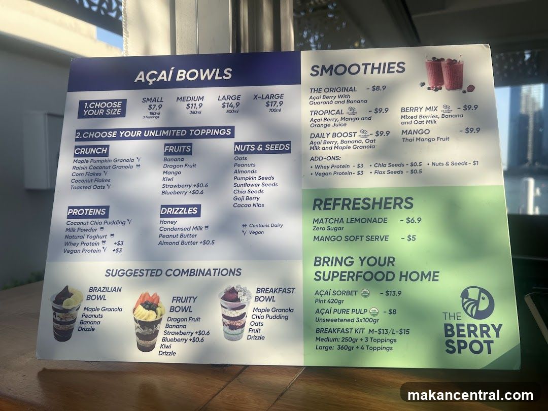 The Berry Spot Menu