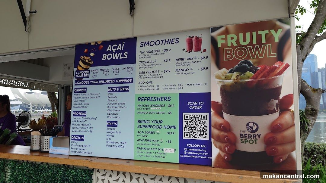The Berry Spot Menu Board