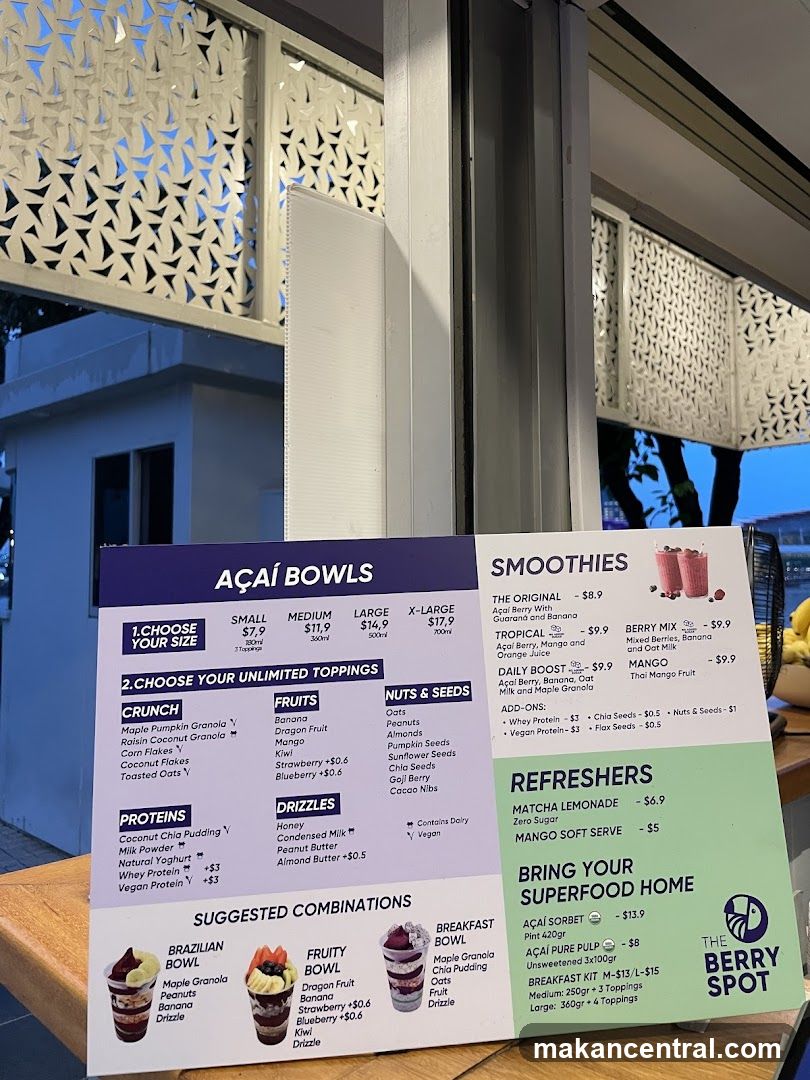 The Berry Spot Menu