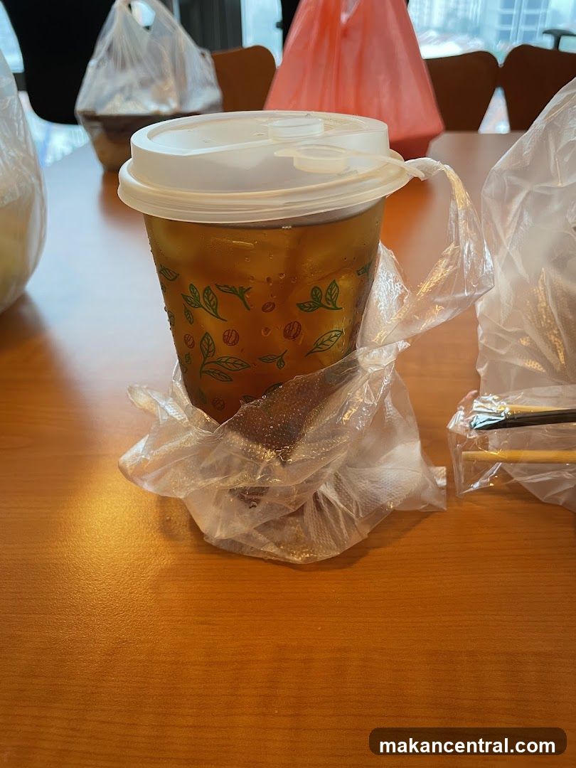 Table with beverage cup