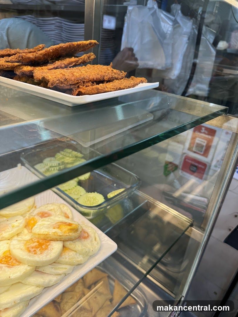 Food Display in Glass Case