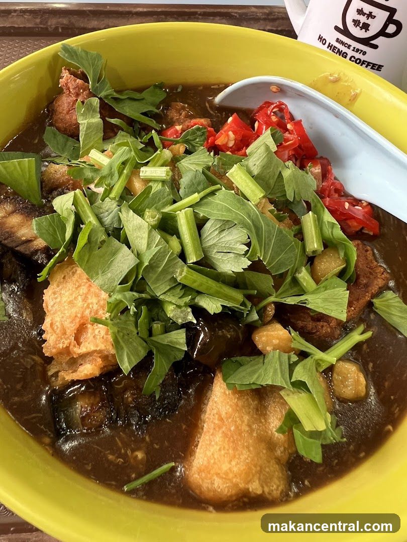Food dish in yellow bowl