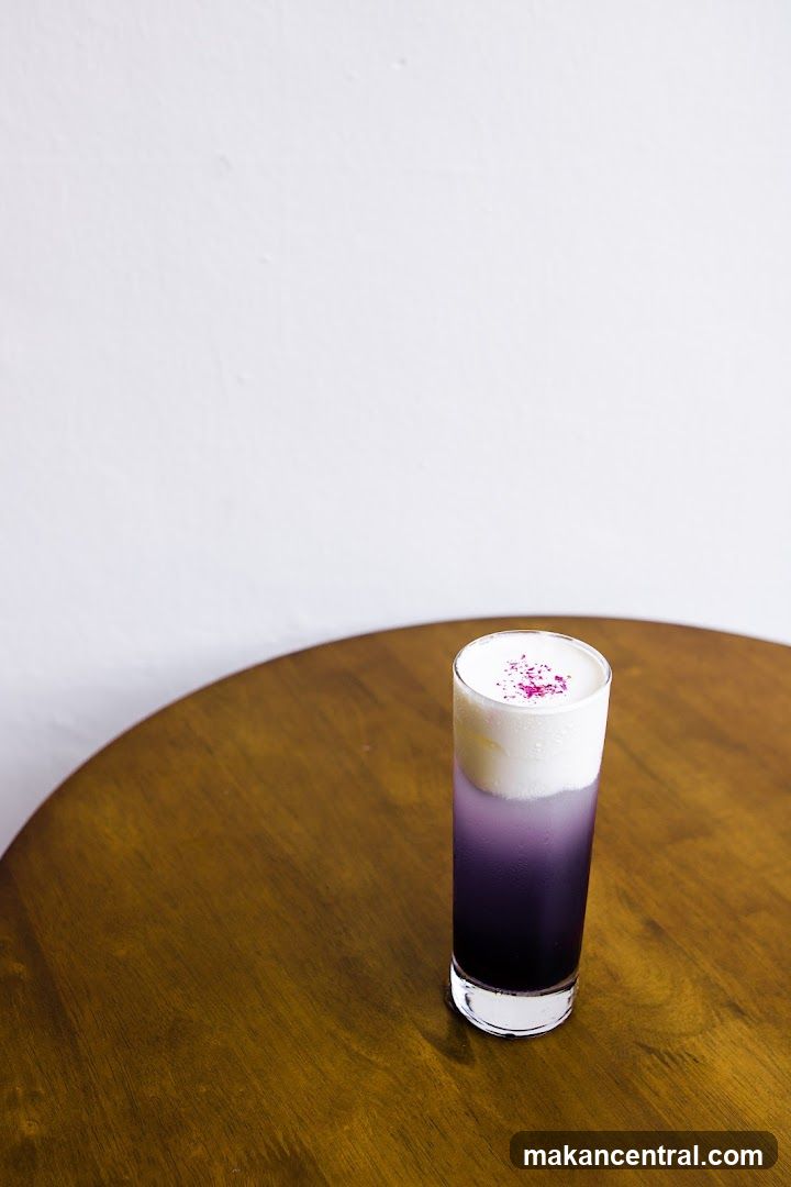 Purple Drink on Wooden Table