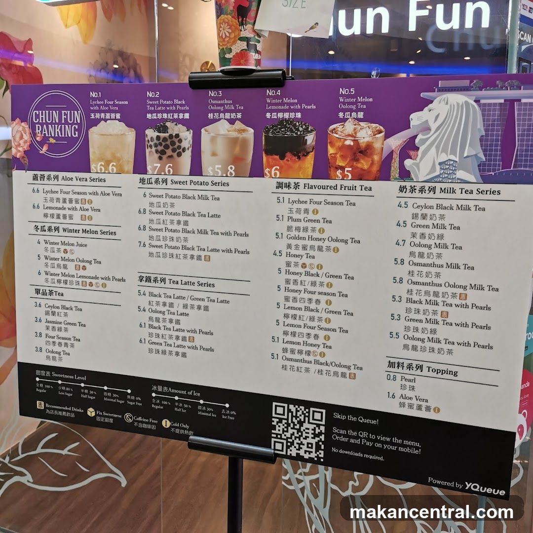 Chun Fun Menu Board