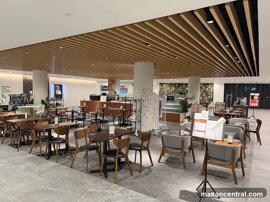 Interior of a modern café or lounge area