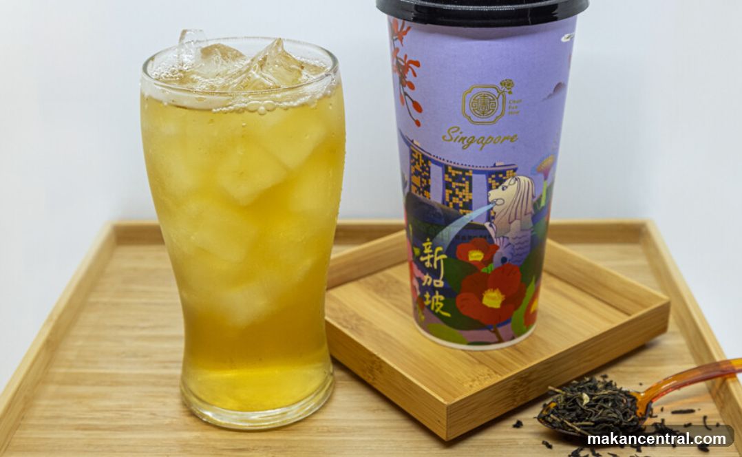Tea beverage and branded cup