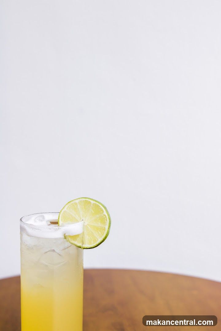 Cocktail on wooden surface