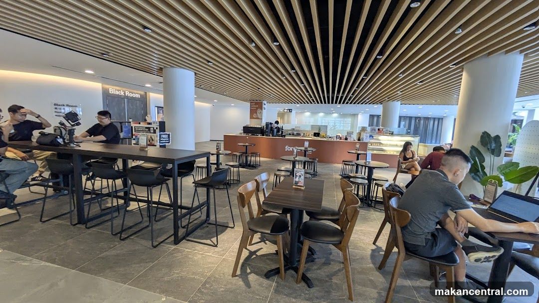 Interior of a modern café or co-working space