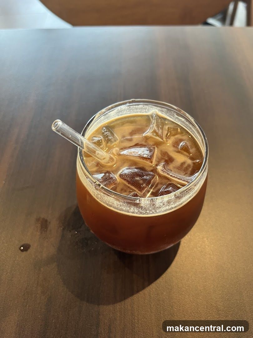 Iced Coffee on Wooden Table