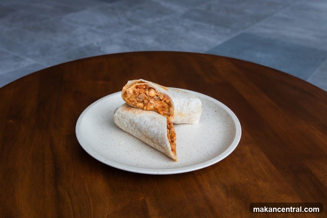 Burrito on Plate