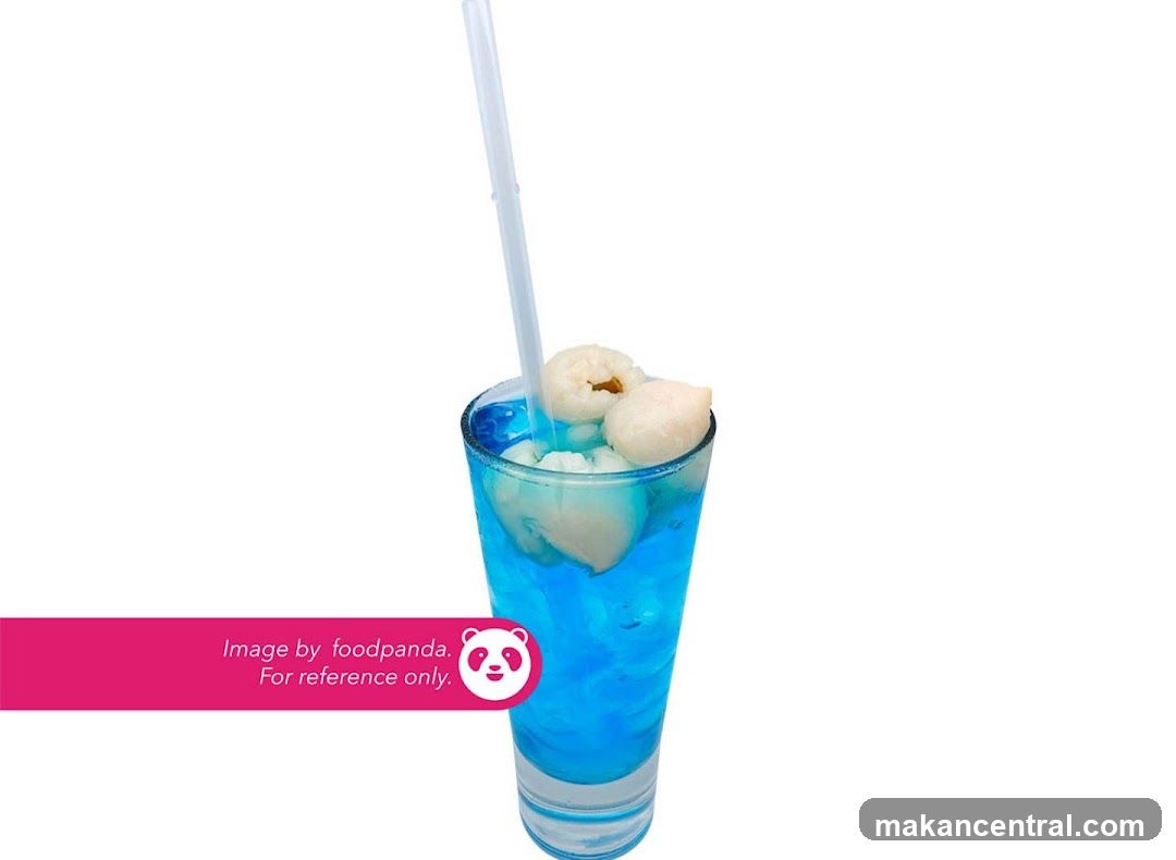 Blue Drink with Lychee