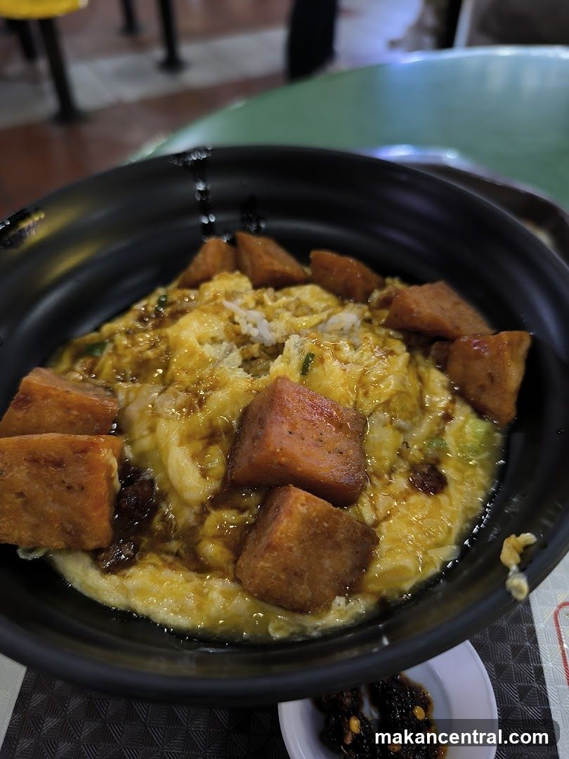 Food dish in restaurant interior